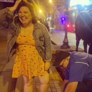 Floral Coral Scoop-Neck Mini Dress